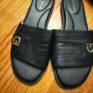 Cole Haan Black Leather Sandals